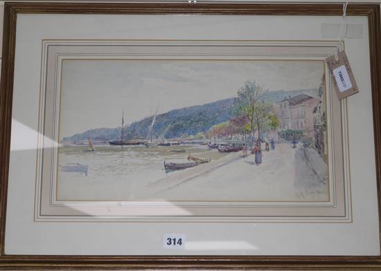 Charles Rowbotham (1856-1921) Golf Juan, France 23 x 41cm